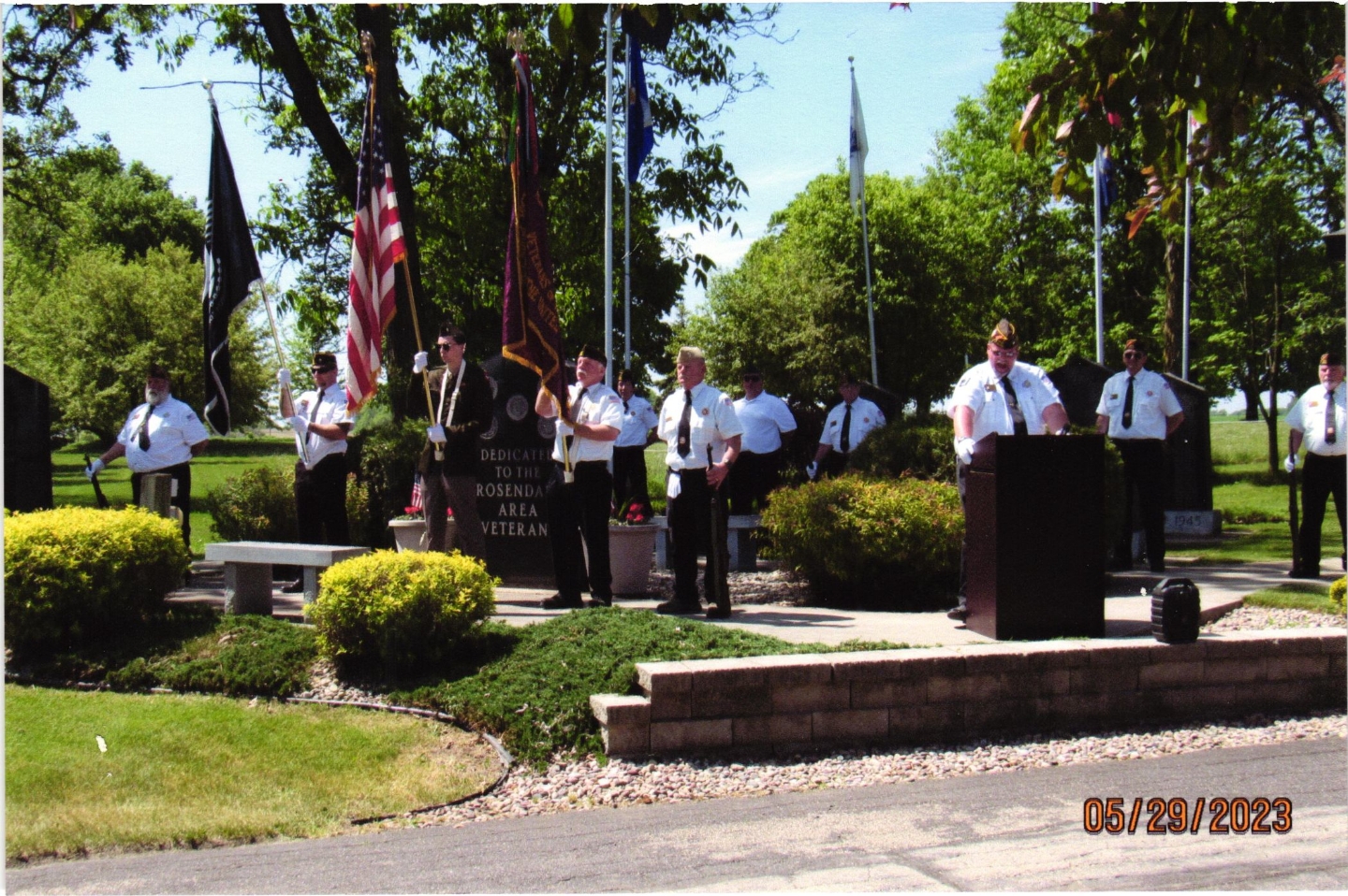 Rosendale VFW Post 10195 presenting honors to the fallen on Memorial Day at the Rosendale Veterans Memorial.